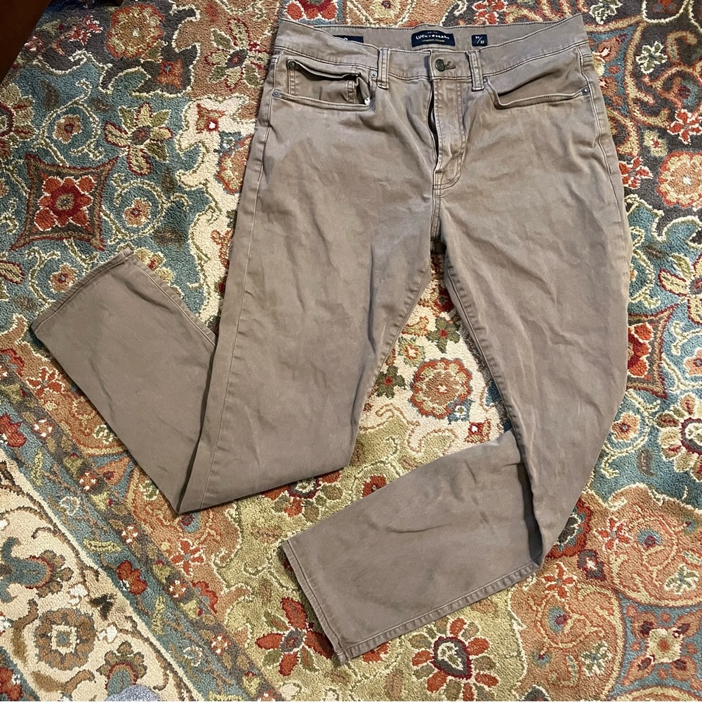 Lucky Brand 121 Slim Straight Colored Jeans 32x32 Taupe/Brown